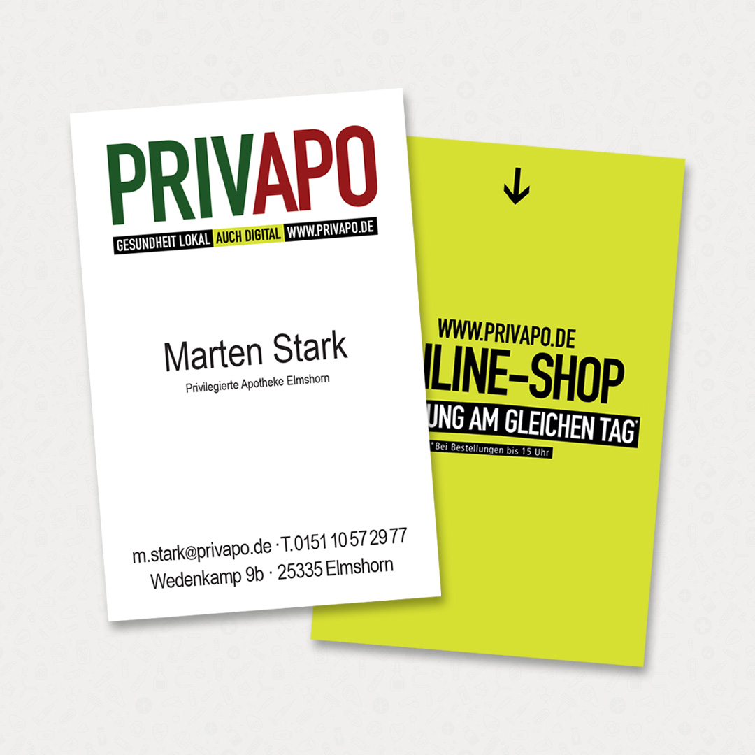 Privapo Visit Ralf Kruse Markendesign und Brand Identity, Privilegierte Apotheke Elmshorn